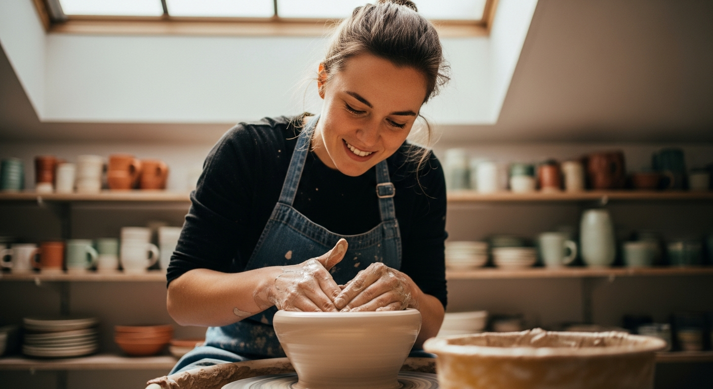 Freelancer on couch speaking into phone with laptop on coffee table